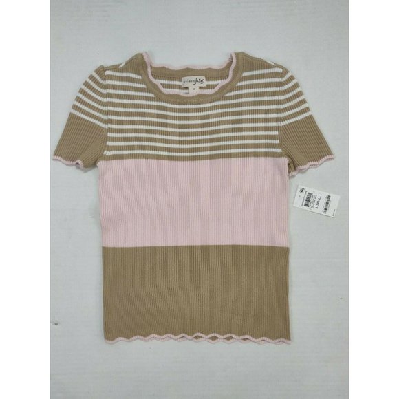 Maison Jules Womens Top XS Beige London Printed - Picture 6 of 15